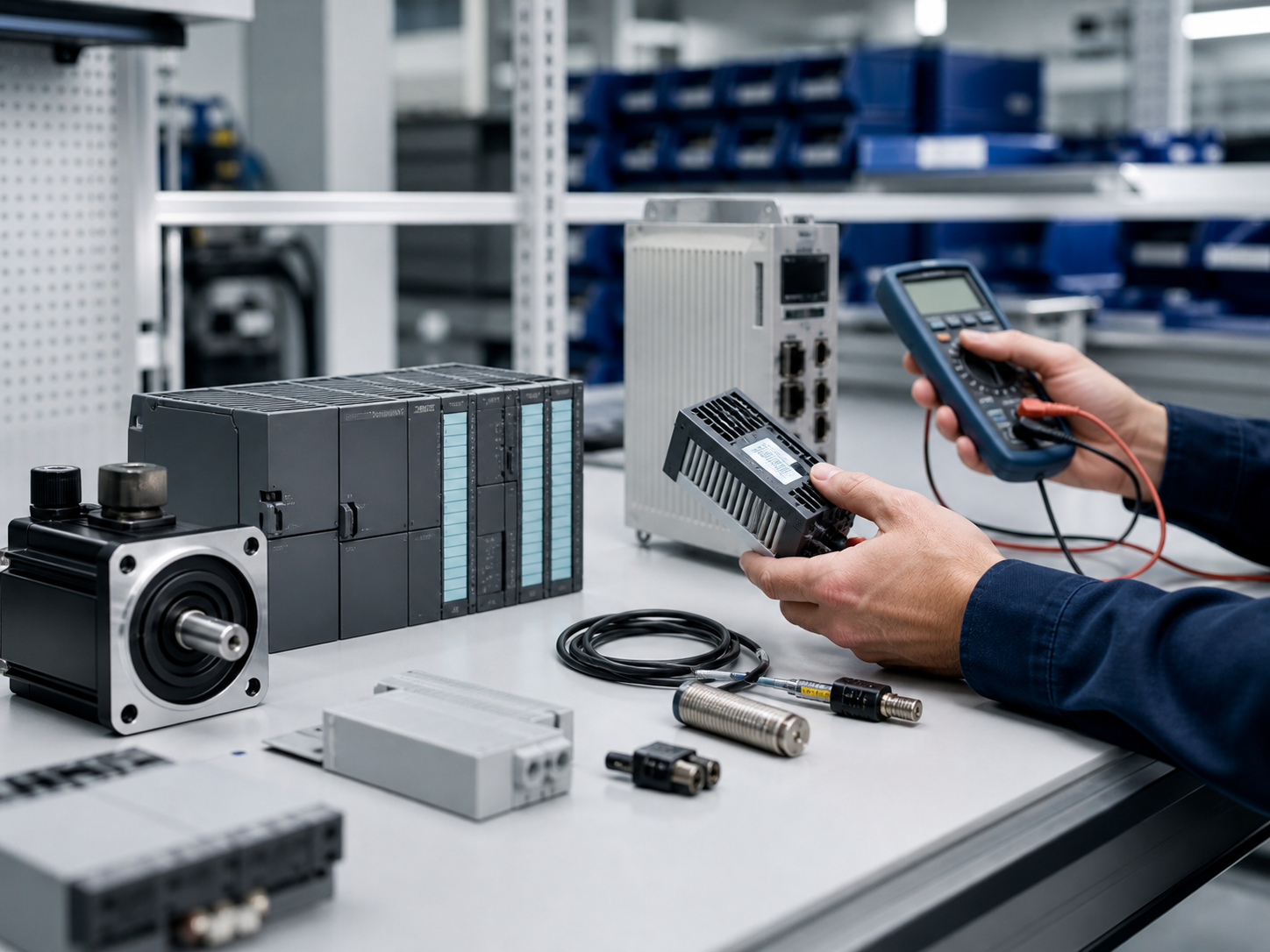 Industrial automation component inspection bench