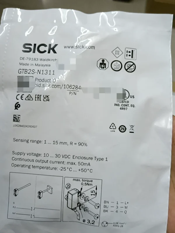 New SICK GTB2S-N1311 photoelectric sensor, order number 1062840, made in Malaysia, 26 in stock, need to contact!