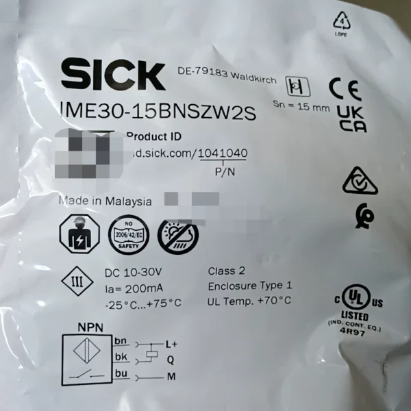 SICK proximity switch IME30-15BNSZW2S Made in Malaysia Order number 1041040 Brand new In stock 10 Need to contact!