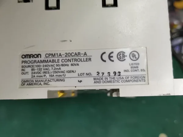 Omron PLC CPM1A-20CAR-A, actual pro...