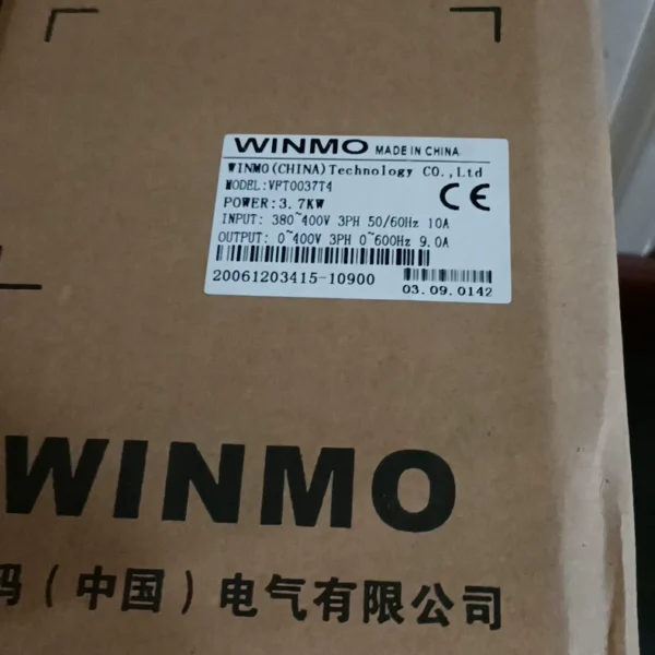 WINMO Inverter VPT0037T4, 3.7KW power, input 380-400V 3PH 50/60Hz, output 0-400V 3PH 0-600Hz, brand new original, 2 in stock need to contact!