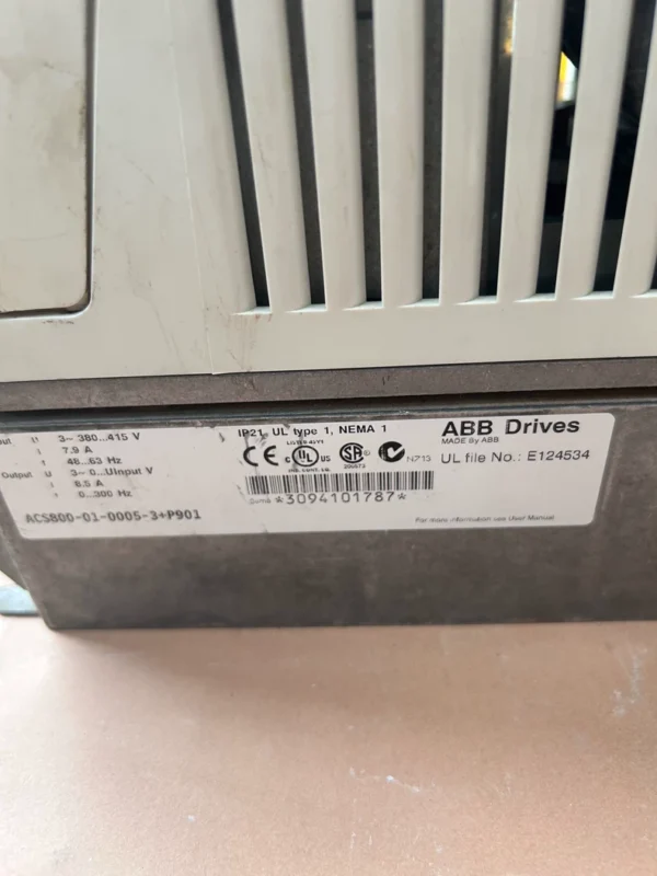 O1CN017gcONf2ACXkH7kKja_4611686018427380887-0-fleamarket.jpg_790x10000Q90.jpg_.webp ABB inverter ACS800-01-0005-3+P901, normally disassembled, real object shooting, power-on real shot, not able to test, those who understand technology can guide the test, multiple units in stock, random delivery, will take power-on videos before delivery, sold non-refundable and non-exchangeable