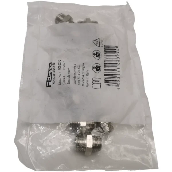 Handling 60 pieces of NPFC-D-2G14-M 8030272 brand new original Festo nickel-plated brass all-metal double-threaded joints, in stock, unit price 4.8 yuan