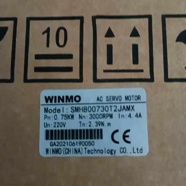 WINMO Servo Motor SMH800730T2JAMX, Power 0.75KW, Speed 3000RPM, Voltage 220V, Torque 2.39N.m, Brand New Original, In Stock 2, Need to Contact!