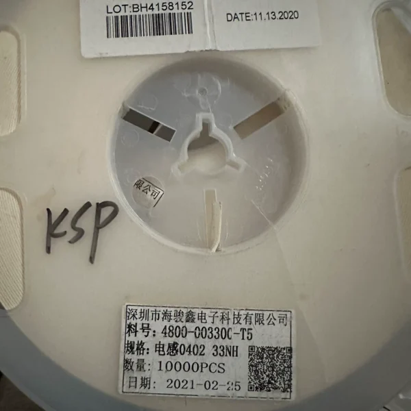 Original inductor 0402 6.8NH: 2 reels; 0402 33NH: 3 reels; total 5 reels. 30 yuan per reel.