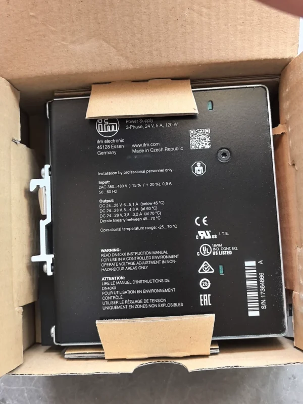 O1CN01F9AJlc1cNM8ezUNh8_4611686018427381620-0-fleamarket.jpg_790x10000Q90.jpg_.webp Original IFM switching power supply DN4032, brand new with packaging. Only one piece available. Negotiable price. If interested, click "I want" to chat with me privately.