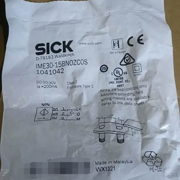 O1CN01HChynA2CT9KmtdgkX_4611686018427382250-0-fleamarket.jpg_790x10000Q90.jpg_.webp Brand new original SICK proximity switch IME30-15BNOZCOS, made in Malaysia, model 1041042, 10 units in stock, need to contact!
