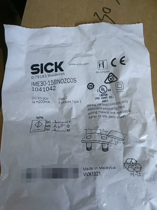 O1CN01HChynA2CT9KmtdgkX_4611686018427382250-0-fleamarket.jpg_790x10000Q90.jpg_.webp Brand new original SICK proximity switch IME30-15BNOZCOS, made in Malaysia, model 1041042, 10 units in stock, need to contact!