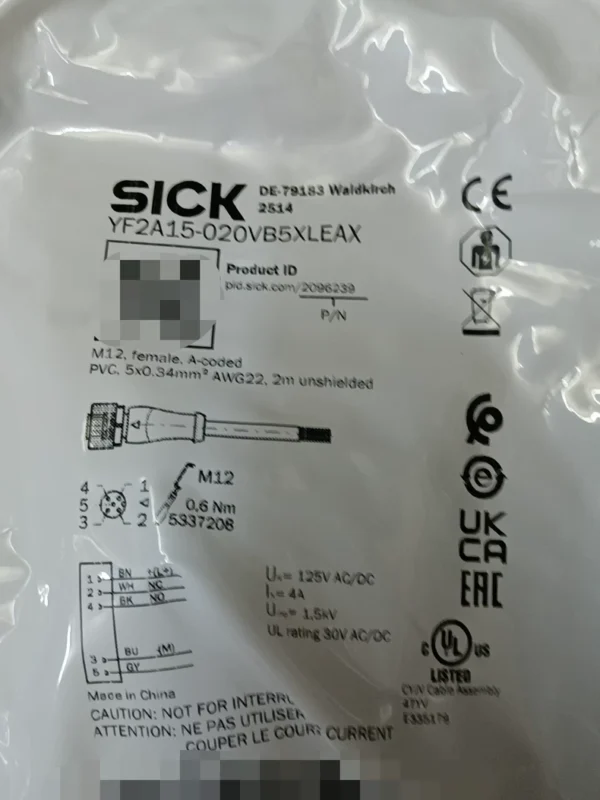 New SICK YF2A15-020VB5XLEAX Order Number 2096239 In Stock 11 Need to Contact!