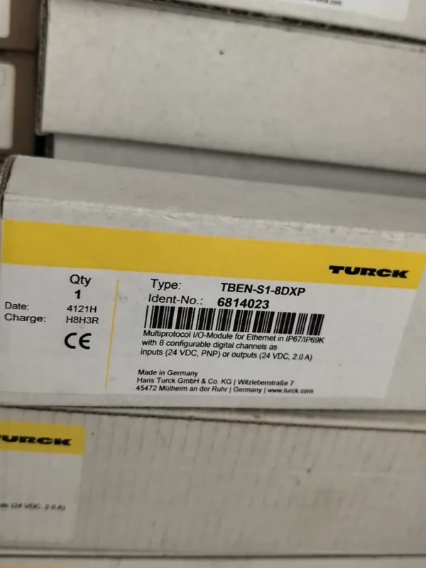 Turck 6814022 Turck module TBEN-S1-8DOP brand new original, quantity 12 units. TBEN-S1-8DXP 6814023, quantity 1 unit. TBEN-L5-8DIP-8DOP 6814086, quantity 2 units. Negotiable price.