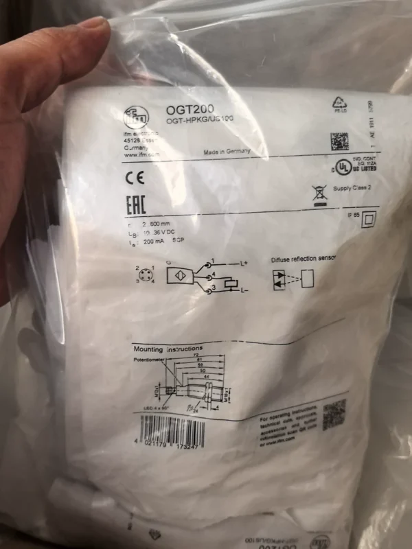 IFM IM5172 O5D100 OID200 PG2409 PN3570 IE5368 OGT200 PN3004 I7R213 are brand new and original.