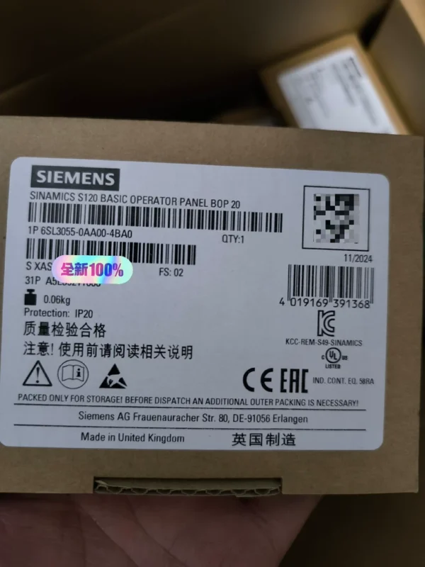 6SL3055-0AA00-4BA0 Siemens brand ne...