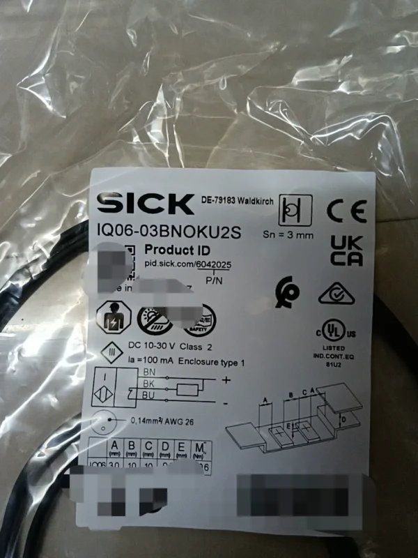 SICK proximity switch IQ06-03BNOKU2S, order number 6042025, brand new original in stock. 91, need to contact!