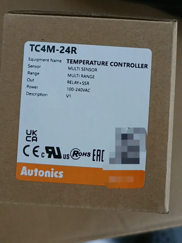 Autonics Temperature Controller TC4M-24R, brand new original authentic product, with original factory packaging box. Multi-sensor and multi-range, relay + solid state relay output, voltage 100-240VAC. In stock 21, contact if needed!