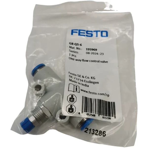 GR-QS-6 193969 brand new original FESTO one-way throttle valve, speed control valve, 12 in stock, unit price 40 yuan