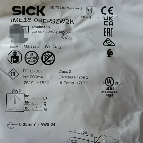 Brand new SICK IME18-08BPSZW2K proximity switch, part number 1040967, original Malaysia stock 99, contact us if needed!