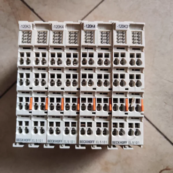 BECKHOFF modules EL1008, EL2004, EL3314, EL1018, EL2008, EL3403, EL1809, EL2809, EL5101, EL6001, EL9100, EL5151, EL6900, EL9186, EL9187, EL9190, EL9400, EL9410 are original disassembled, in beautiful condition. More discounts for bulk purchase, negotiable price for sale.