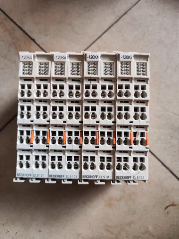BECKHOFF modules EL1008, EL2004, EL3314, EL1018, EL2008, EL3403, EL1809, EL2809, EL5101, EL6001, EL9100, EL5151, EL6900, EL9186, EL9187, EL9190, EL9400, EL9410 are original disassembled, in beautiful condition. More discounts for bulk purchase, negotiable price for sale.