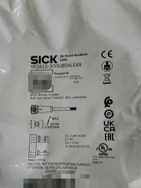 Brand new SICK YF2A15-300UB5XLEAX, order number 2095621, 19 units in stock, need to contact!
