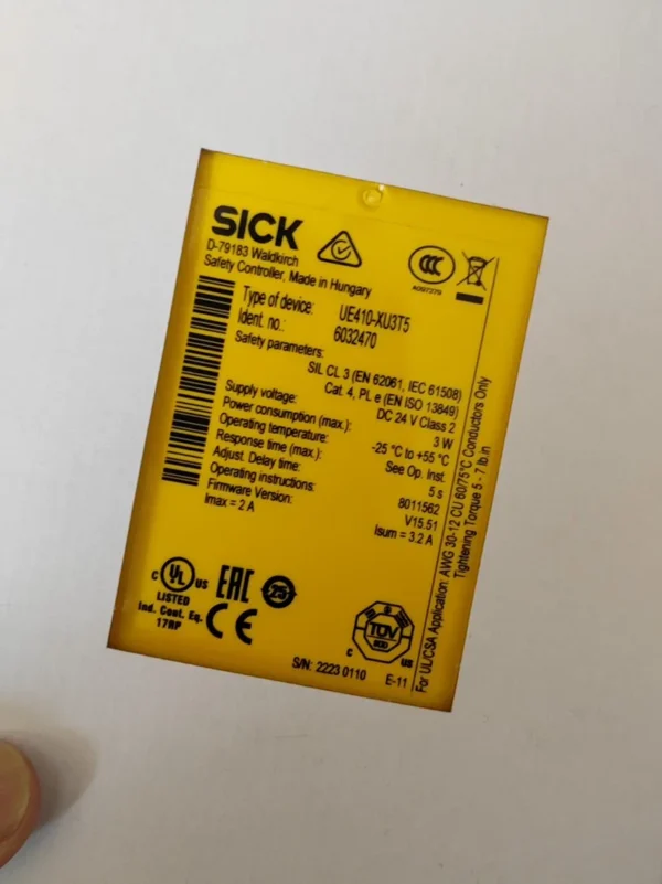 Brand new original SICK safety relay UE410-XU3T5, order number 6032470, unit price 2680, unopened, quantity 8 units, latest batch, discount available for bulk purchase