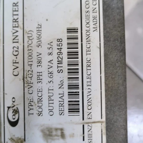 035-E-P02-H-01, Convo CVF-G2 inverter mainboard, actual photo of disassembled machine, function normal. Two terminals are damaged, please do not purchase if you mind, actual price paid on delivery.