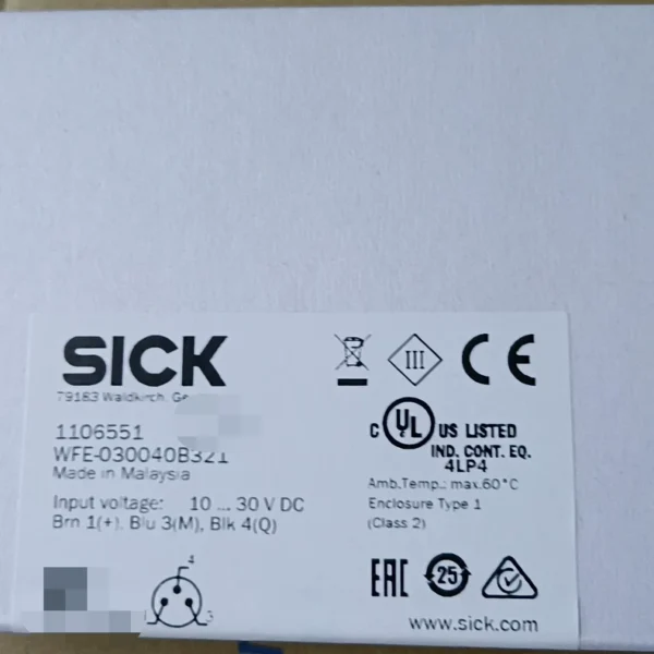 SICK Slot Type Photoelectric Sensor WFE-030040B321, Made in Malaysia, Order Number 1106551, Brand New Original Authentic Product, In Stock 1, Need to Contact!