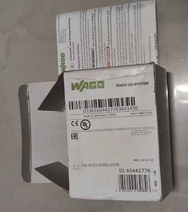 750-8101/K000-0008 WAGO module empty box actual shooting, priced for sale
