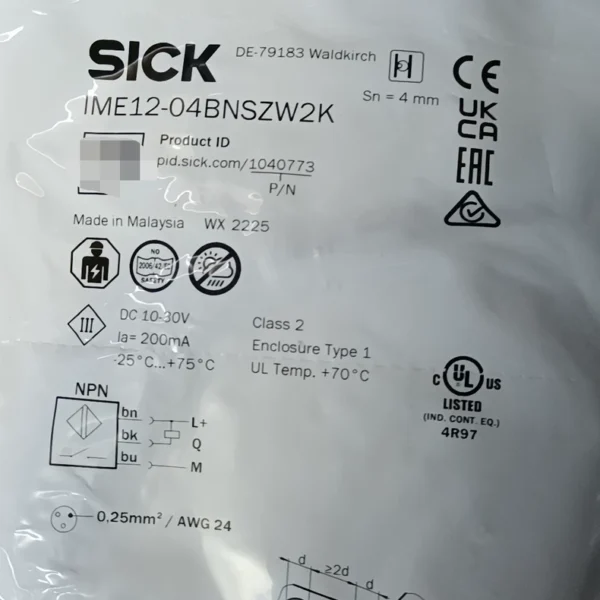 O1CN01wy4Qxz2CT9Kwe5g47_4611686018427382250-0-fleamarket.jpg_790x10000Q90.jpg_.webp Brand new original German SICK proximity switch IME12-04BNSZW2K, order number 1040773, in stock 259, need to contact!