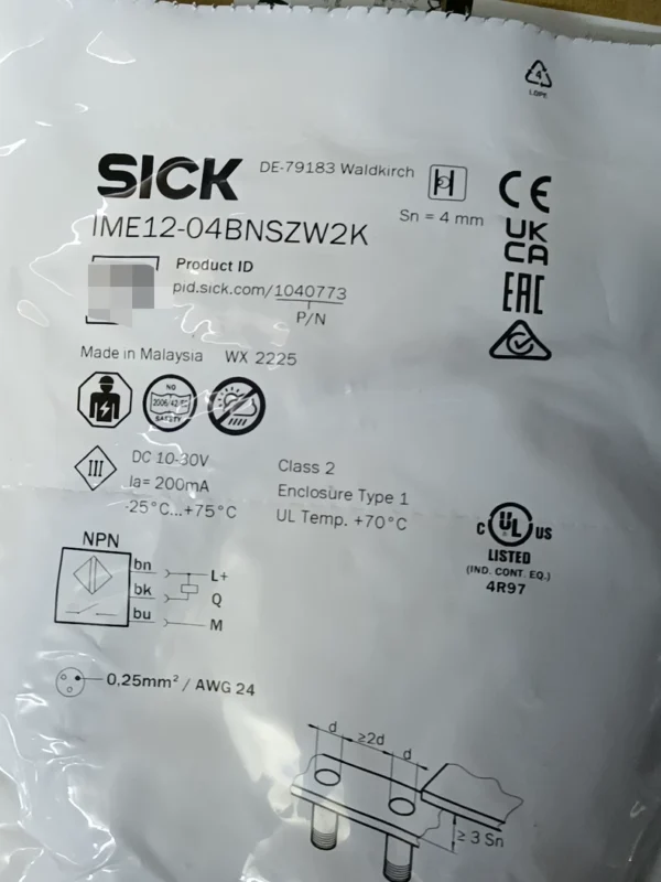 O1CN01wy4Qxz2CT9Kwe5g47_4611686018427382250-0-fleamarket.jpg_790x10000Q90.jpg_.webp Brand new original German SICK proximity switch IME12-04BNSZW2K, order number 1040773, in stock 259, need to contact!