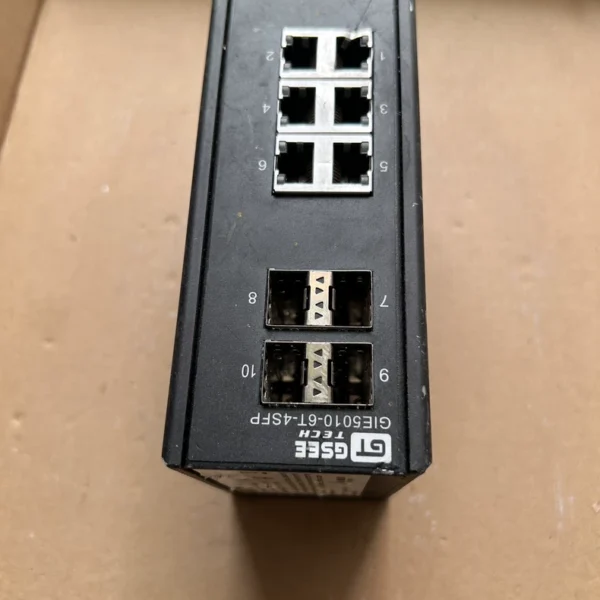 GSEE Gino Industrial Switch GIE5010-6T-4SFP, 6 Ethernet Ports 4 SFP Ports, disassembled, real object photographed, appearance as shown in the picture, functions fully tested (6-0)