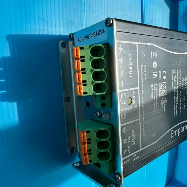 MURR Switching Power Supply 85449 ART. NO. 85449 Product Number: 85449 INPUT: 100 - 240 V~ ± 10%, PF 0.91 50 - 60 Hz± 6% INPUT: 100-240V~±10%, PF 0.91 50-60Hz±6% OUTPUT: 24 V=, 10 A, 240 W, SELV OUTPUT: 24v=, 10 A, 240 W, SELV The product is in the state shown in the picture, no returns or exchanges, no warranty for function and quality,