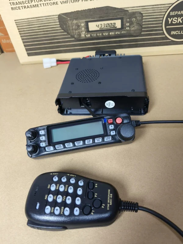 Yaesu 7900R High Power UV Dual Band Walkie Talkie Mobile Radio Separate Installation Vehicle Radio Off-road Truck Ship Promotion Price Yaesu FT-7900R Mobile Radio UV Dual Band 50W High Power Brand New, Full Set, Dual Band Yaesu 7900R Vehicle Radio, Power 50W, Brand New Domestic, UV Dual Band, Frequency Range V Band 136-174, U Band 400-470. Supports panel separation and manual frequency modulation. The entire radio set includes: main unit, hand microphone, bracket, power extension cable, hardware accessories, panel extension cable, panel bracket, instruction manual, packaging box. Category: Radio Intercom Equipment | Brand: Yaesu | Condition: Brand New Shipped from Fujian Wholesale Price