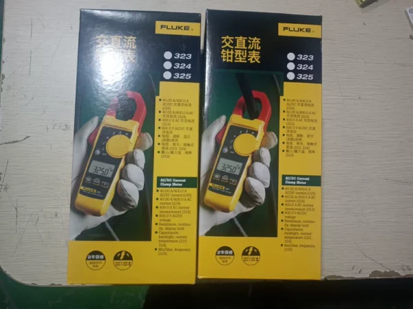 FLUKE 323 Clamp Meter with 2024 Latest Production Date, Large Stock Available Supporting 400A AC Current Measurement, 600V AC/DC Voltage Measurement, and Backlight Display~