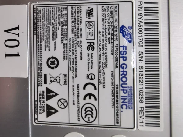 Original拆机FSP500-60EVML 500W Server Redundant Power Supply Module Large Stock Fully Tested