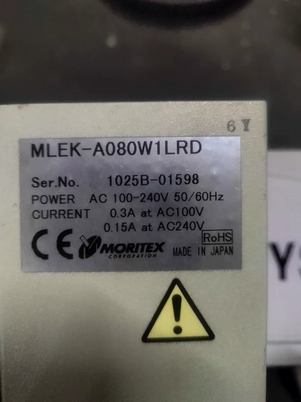 Moritex MORITEX MLEK-A080W1LRD Light Source Controller, with slight usage痕迹. Made in Japan, reliable quality. Suitable for LED control, low power requirement, suitable for various environments. Reason for selling: equipment upgrade, fully functional with no repairs. Interested friends can contact me!