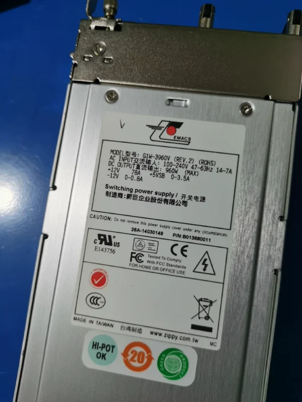 Original Supermicro G1W-3960V Server Redundant Power Supply Module 960W In Stock New Condition Fully Functional with Warranty