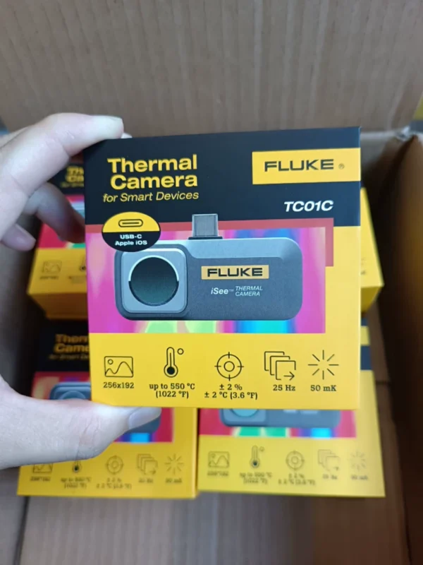 O1CN01VDvjlP2APpFdYkxQH_4611686018427383348-0-fleamarket.jpg_790x10000Q90.jpg_.webp FLUKE TC01C Mobile Phone Thermal Imager, Brand New Original Authentic Product, USB-C Interface Supports Apple iOS System, 256x192 High-Definition Pixels, Temperature Measurement Range -10 to 550℃, ±2% Accuracy, 25Hz Frame Rate Without Freezing, 50mK Sensitivity, Suitable for Real-Time Temperature Measurement on Mobile Phones, Professional-Grade Thermal Imaging Experience.