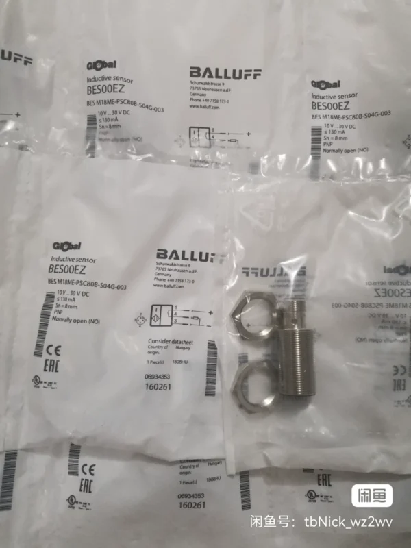 Brand new original BALLUFF BES00EZ BES M18ME-PSC80B-S04G-003, made in Germany, quality guaranteed. Not the actual price, if you like it, private message to negotiate the price~ Brand: BALLUFF Condition: Brand new Interested friends, come and contact me!