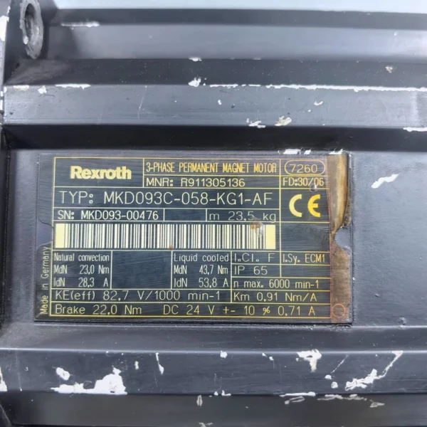 Rexroth Servo Motor MKD093C-058-KG1-AF with Good Functionality, Original Stock for Negotiation