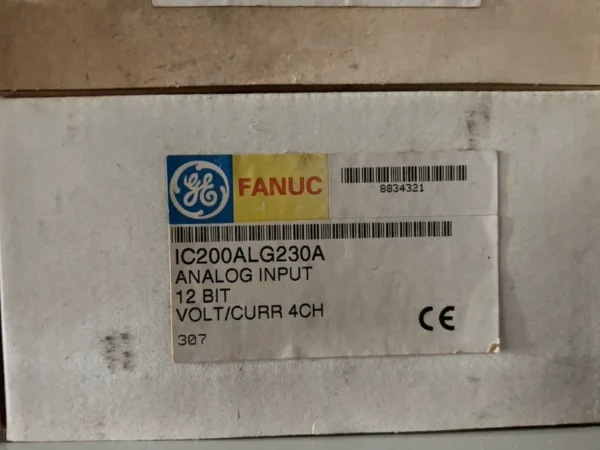 GE Module IC200ALG230A Brand New Original Unopened, Original Packaging Intact. 12-bit Analog Input Module, 4-channel Voltage and Current Input. Suitable for Industrial Control, Functioning Normally.