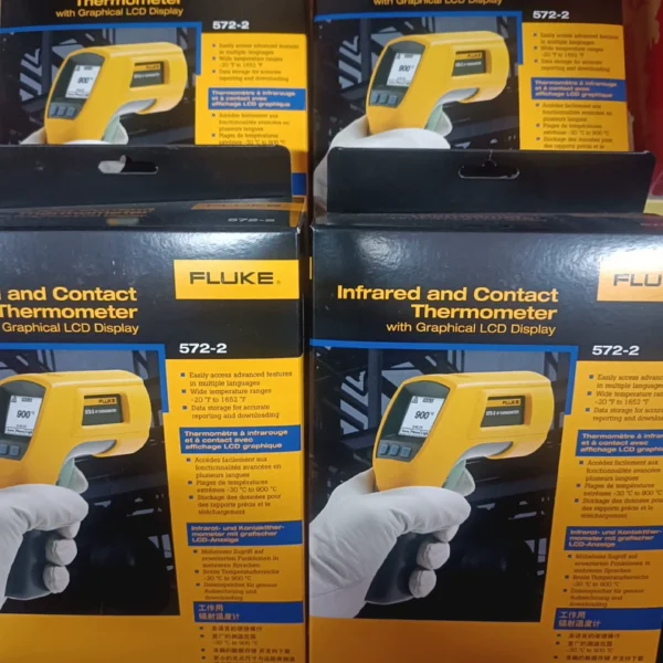 FLUKE 572-2 Dual Laser Portable High Precision Handheld Infrared Thermometer In Stock, Latest Date