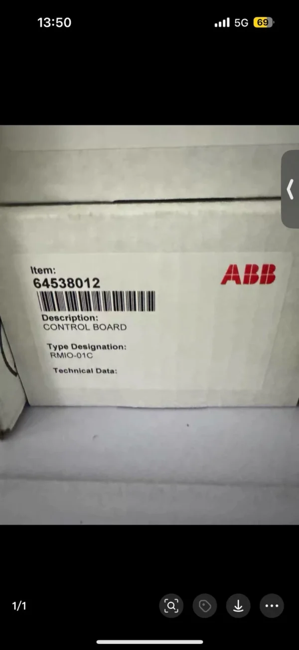 Original ABB RMIO-01C Control Board 64538012 In Stock