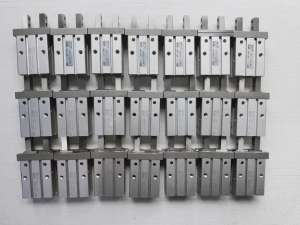SMC Finger Cylinder Model MHZ2-20D with Good Functionality, In Stock: 14 with Laser Marking, 6 with Sticker Label, Self-tested No Air Leakage, No Jamming, Price is Unit Price, Actual Item Photographed, About 80% New