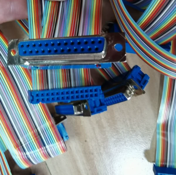 Imported Used Power CableColor彩排线25-pin Male to Female Adapter Board Cable Test Cable