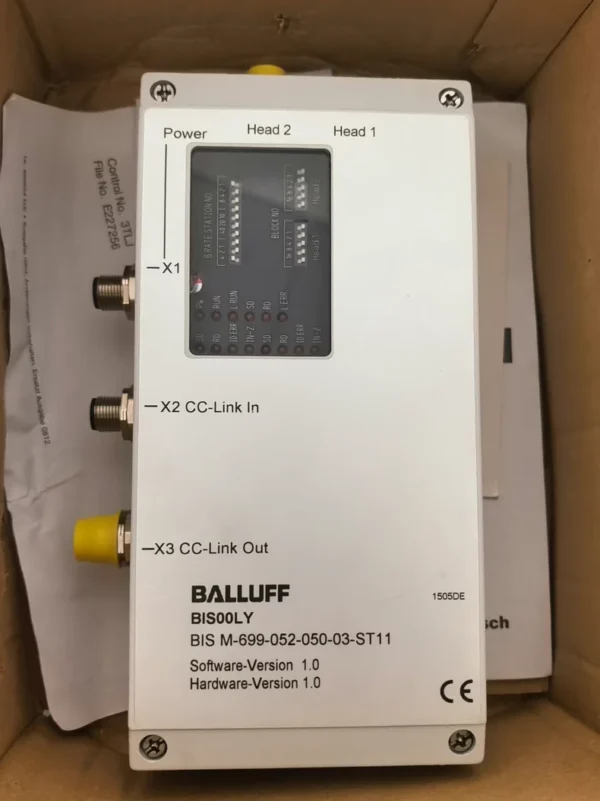 Brand new original BALLUFF analysis unit, BIS00LY BIS M-699-052-050-03-ST11. Original imported from Germany, with CC Link communication interface. Actual product photos, with original factory label. This analysis unit is suitable for industrial automation control systems, with stable and reliable performance. Interested friends are welcome to private message for consultation. Not the actual price, if interested, private message to negotiate.