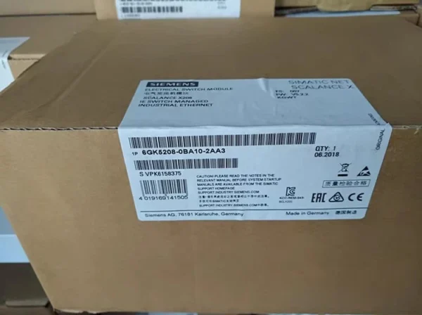 SIEMENS 6GK5208-0BA10-2AA3 X208 Managed IE Switch Module