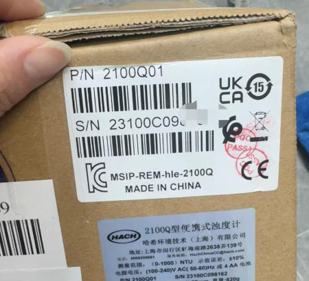 HACH 2100Q01 MSIP-REM-hle-2100Q portable turbidity meter