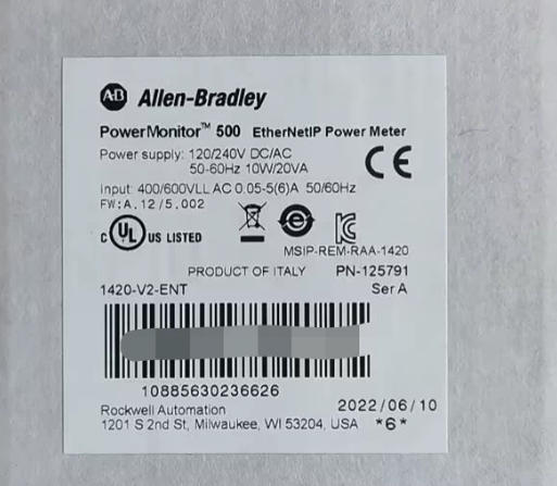 Allen-Bradley 1420-V2-ENT Power Monitor
