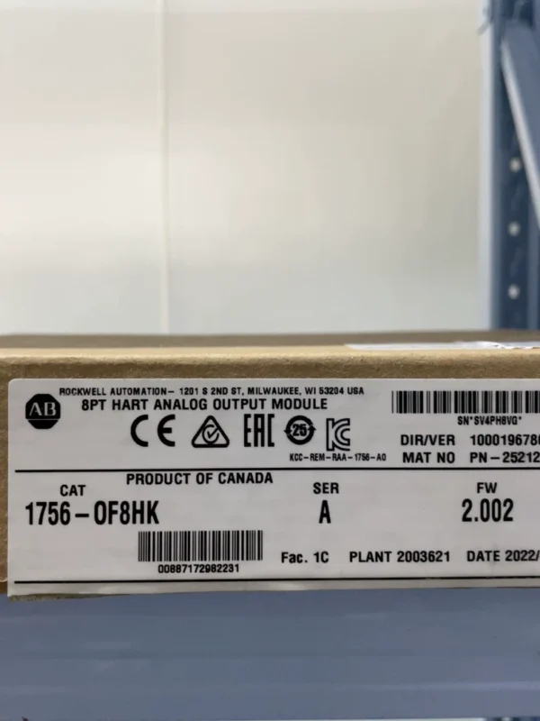 Allen Bradley 1756-OF8HK  Module Conformally Coated