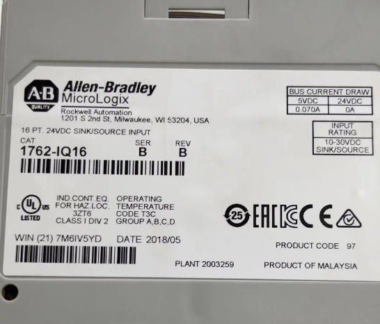 Allen-Bradley 1762-IQ16 Source Input Module